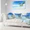 Designart - Corals Island under Blue Sky - Seascape Canvas Art Print
